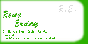 rene erdey business card